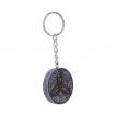 Porte clé médaillon Runes et Triquetra en résine (4,5cm)