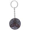 Porte clé médaillon Runes et Triquetra en résine (4,5cm)