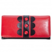 Porte-feuilles rouge à pois noirs et pétales - Banned