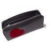 Portefeuille Noir Coeur surpiqué rouge- Banned