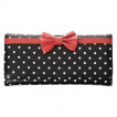 Portefeuille Rockabilly noir  pois et noeud papillon rouge -  Banned