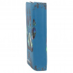 Portefeuilles long à relief empreinte de patte de loup en similicuir bleu