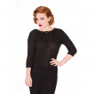 Pull femme noir vintage