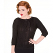 Pull femme noir vintage