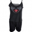 Pyjama lger  chauves-souris en coeur BAT'S HEART