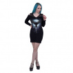 Robe femme gothique  corbeau sur pleine lune bleue