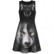 Robe goth-rock avec pige  rves et loup Yin et Yang