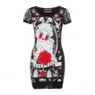 Robe goth-rock Jawbreaker noire à motif pin-up marin