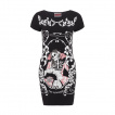 Robe goth-rock Jawbreaker noire style tarot  squelette de bourgeoise