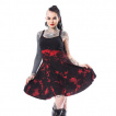 Robe goth-rock noire et rouge MARTA TIE DYE - Chemical Black