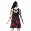 Robe goth-rock noire et rouge MARTA TIE DYE - Chemical Black