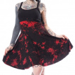 Robe goth-rock noire et rouge MARTA TIE DYE - Chemical Black