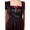 Robe gothique Banned noire et bordeaux aspect velour à ruban