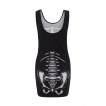 Robe gothique Jawbreaker noire à papillon pris dans une cage thoracique