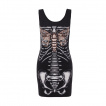 Robe gothique Jawbreaker noire à papillon pris dans une cage thoracique
