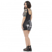 Robe gothique Jawbreaker noire  papillon pris dans une cage thoracique