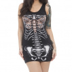 Robe gothique Jawbreaker noire à papillon pris dans une cage thoracique