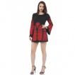 Robe gothique Jawbreaker noire et rouge  motif cathdrale