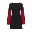 Robe gothique Jawbreaker noire et rouge à motif cathédrale