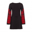 Robe gothique Jawbreaker noire et rouge  motif cathdrale