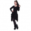 Robe gothique rock noire en couches