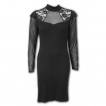Robe longue élégante gothique à épaules dentelle