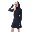 Robe noire à capuche et lacets à la taille - Innocent Lifestyle