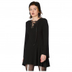 Robe noire  col en v lac - Banned