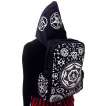 Sac à dos avec capuche gothique Banned noir à symboles ésotériques