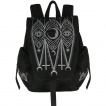 Sac à dos gothique suédine à symboles mystiques - Restyle