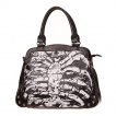 Sac à main Banned gothique noir à imprimé cage thoracique