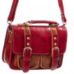 Sac à main Banned rouge et marron style cartable modèle