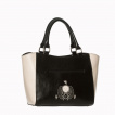 Sac à main gothique Banned noir et beige à déesse chat Bastet