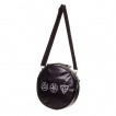 Sac à main gothique Banned rond à crane et motifs ésotériques