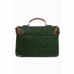 Sac  main rtro oriental vert et marron perfor