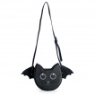 Sac bandoulire chat noir  ailes de chauve-souris - BANNED