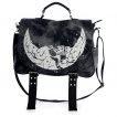 Sac bandoulière en coton vieilli à lune tête de mort - Banned