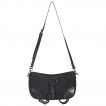 Sac bandoulire  large chaine noire et tissu coton - Banned