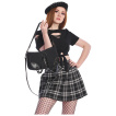 Sac bandoulire  large chaine noire et tissu coton - Banned