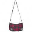 Sac bandoulire  large chaine noire et tissu tartan - Banned