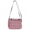 Sac bandoulire punk-rock Banned  tartan rose