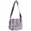 Sac bandoulière punk-rock Banned à tartan rose lilas