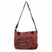 Sac bandoulire punk-rock Banned  tartan rouge