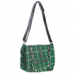 Sac bandoulire punk-rock Banned  tartan vert