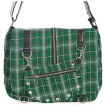 Sac bandoulire punk-rock Banned  tartan vert