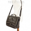 Sac bandoulière vintage marron à carte mer des Caraïbes - Restyle