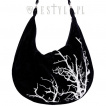 Sac besace gothique à branchages blancs - Restyle