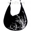 Sac besace gothique  branchages blancs - Restyle