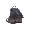 Sac  dos aspect velours noir  pentacle 