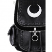 Sac à dos gothique à lune blanche renversée et lanières - Restyle